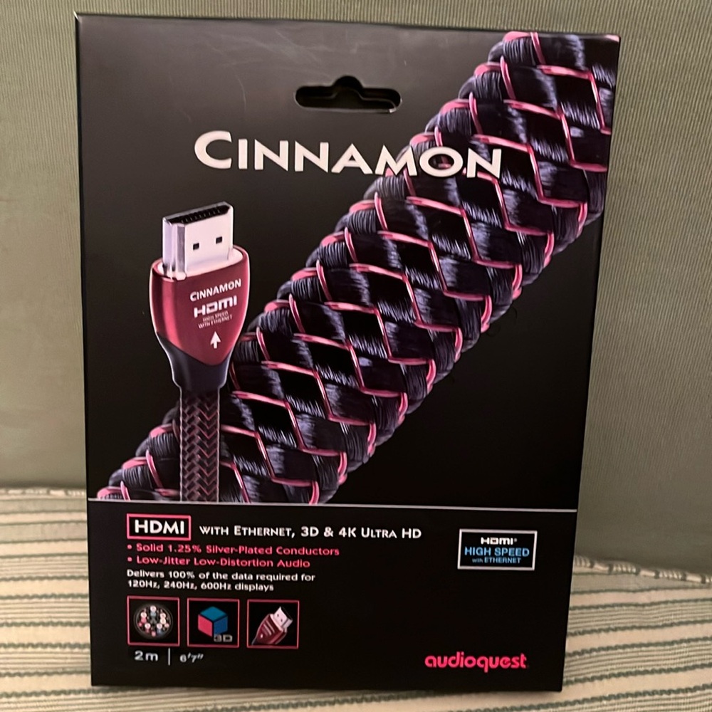 AudioQuest Cinnamon High Speed HDMI Cable with Ethernet (2M) 6’7”